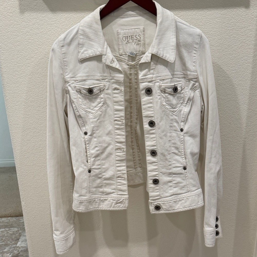 Guess Women's Off-White Denim Jacket